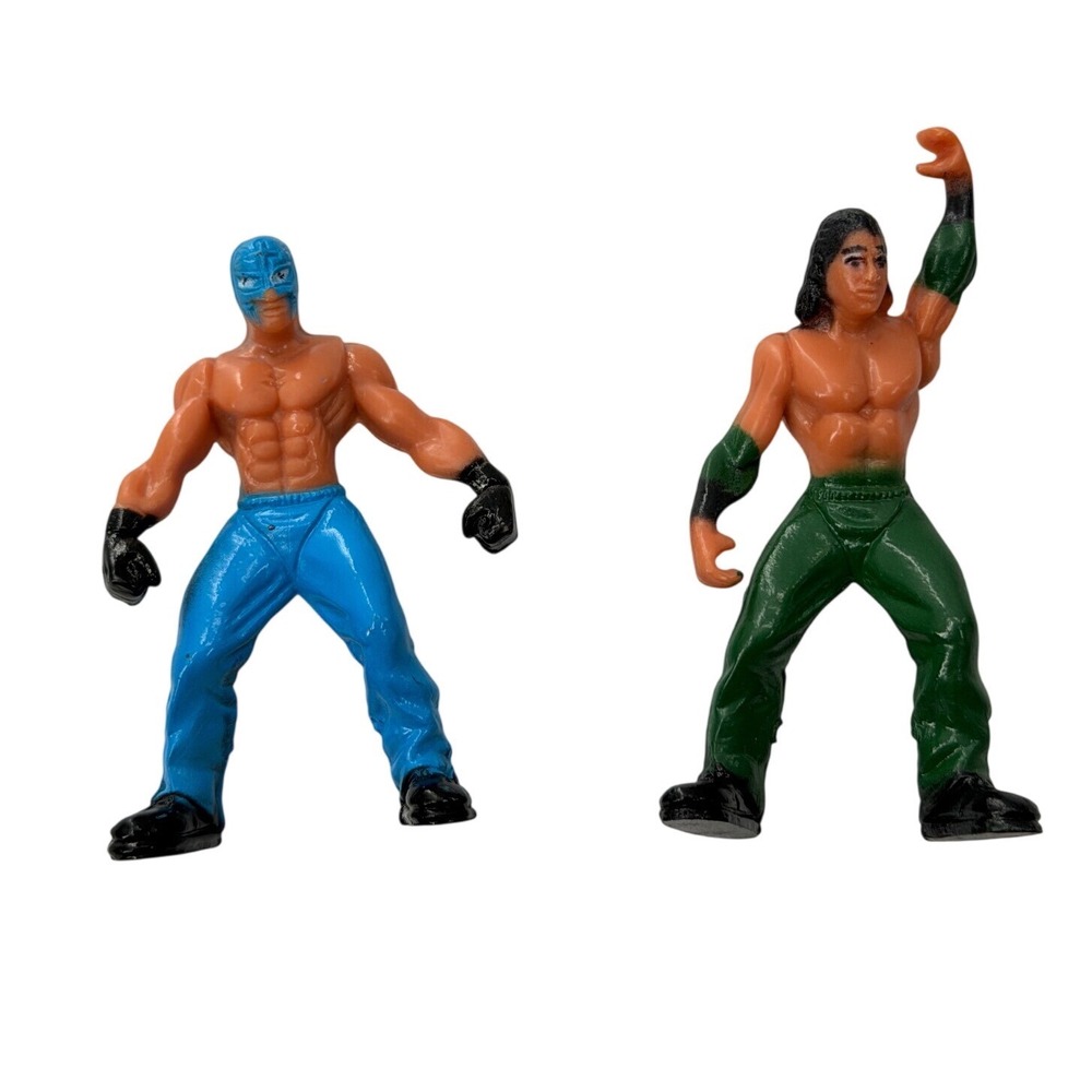 Unbranded Wrestling Action Figure Lot 2pc Luchador Mini Figures 2 Inch Wrestlers